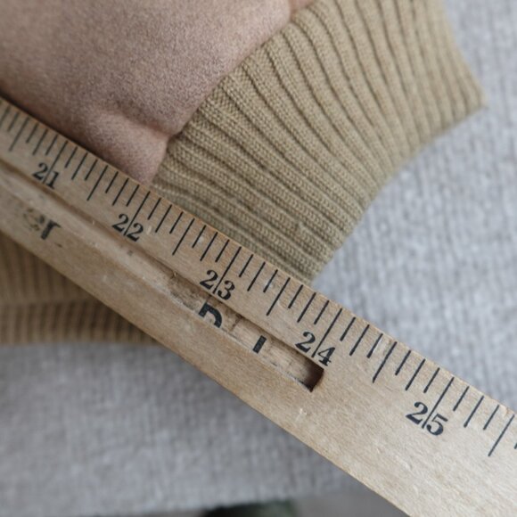 Vintage Melton Jacket XL Beige Bomber Harrington Reversible Wool Blend - Picture 13 of 16